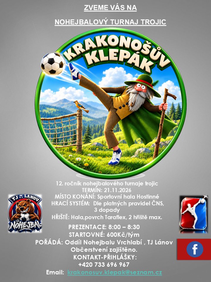 Plakát turnaje Krakonošův Klepák